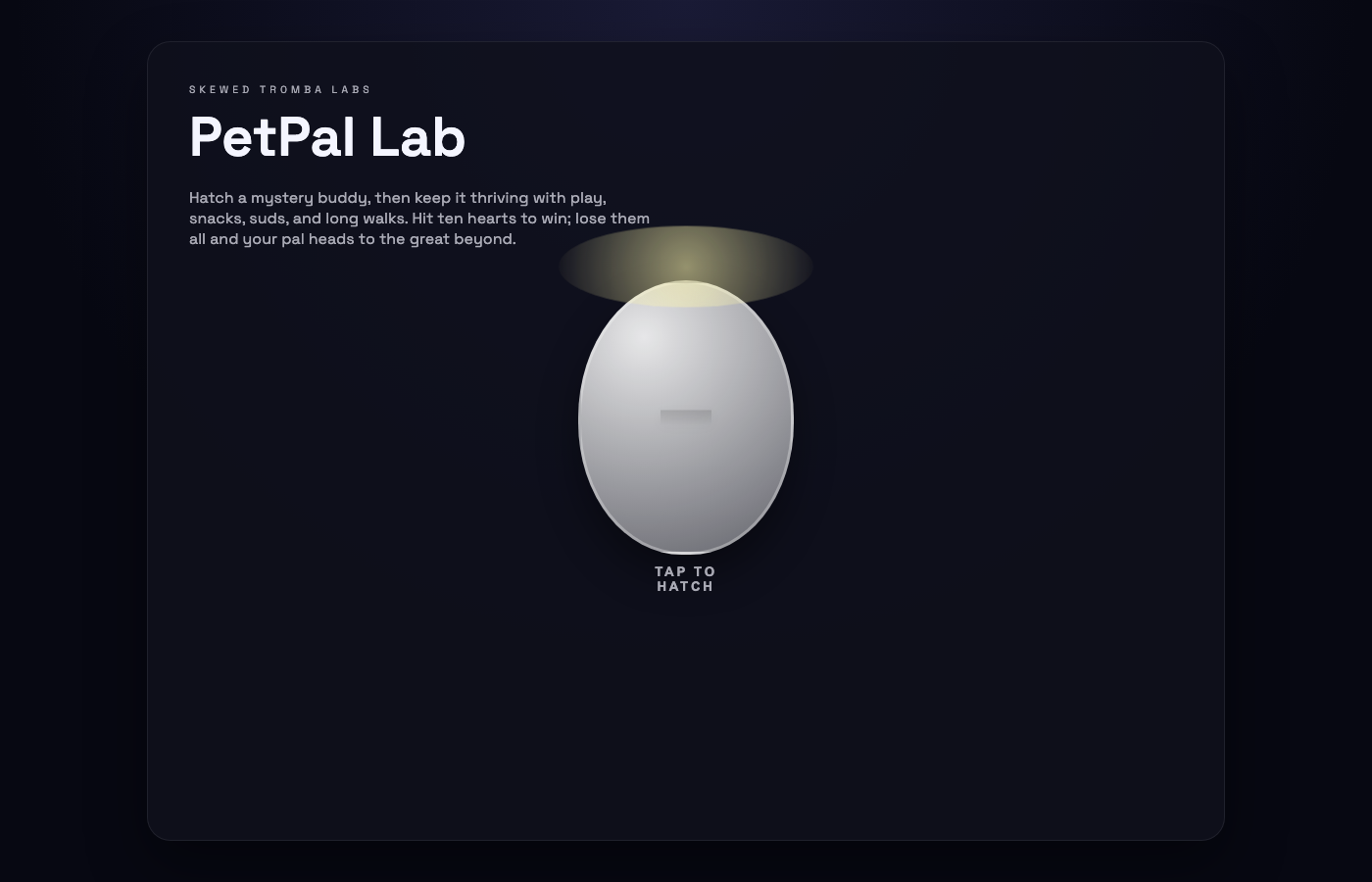 PetPal Lab interface